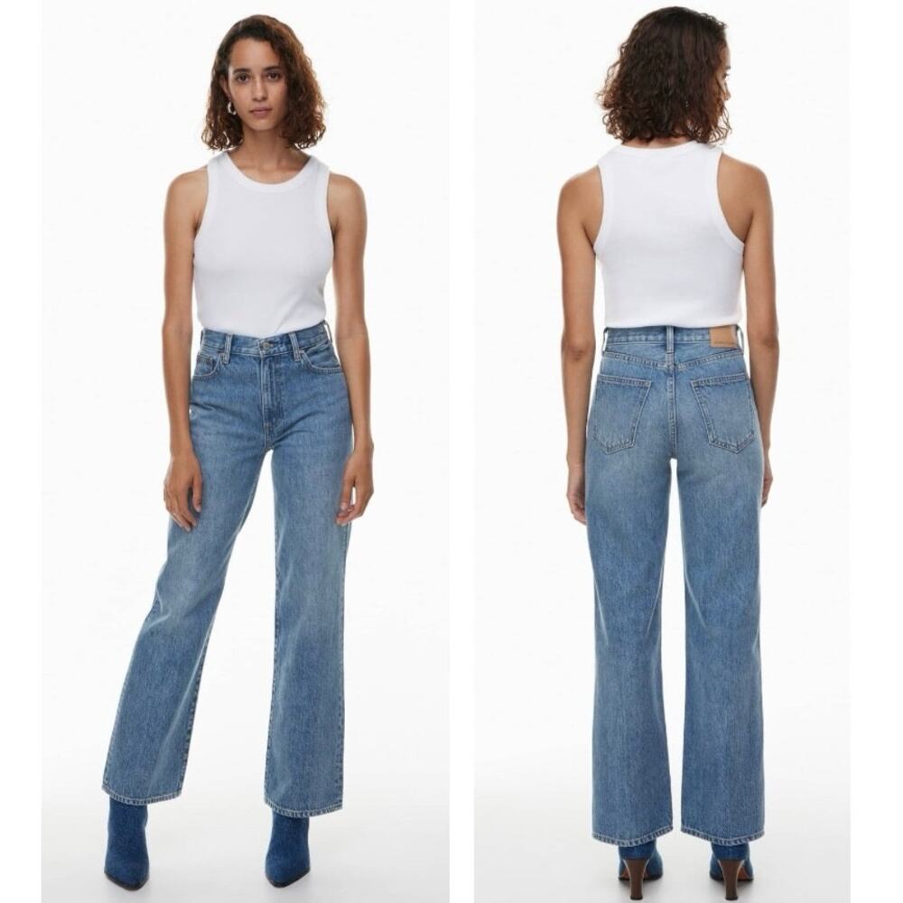 Denim Forum Blue Flare & Wide Leg Jeans